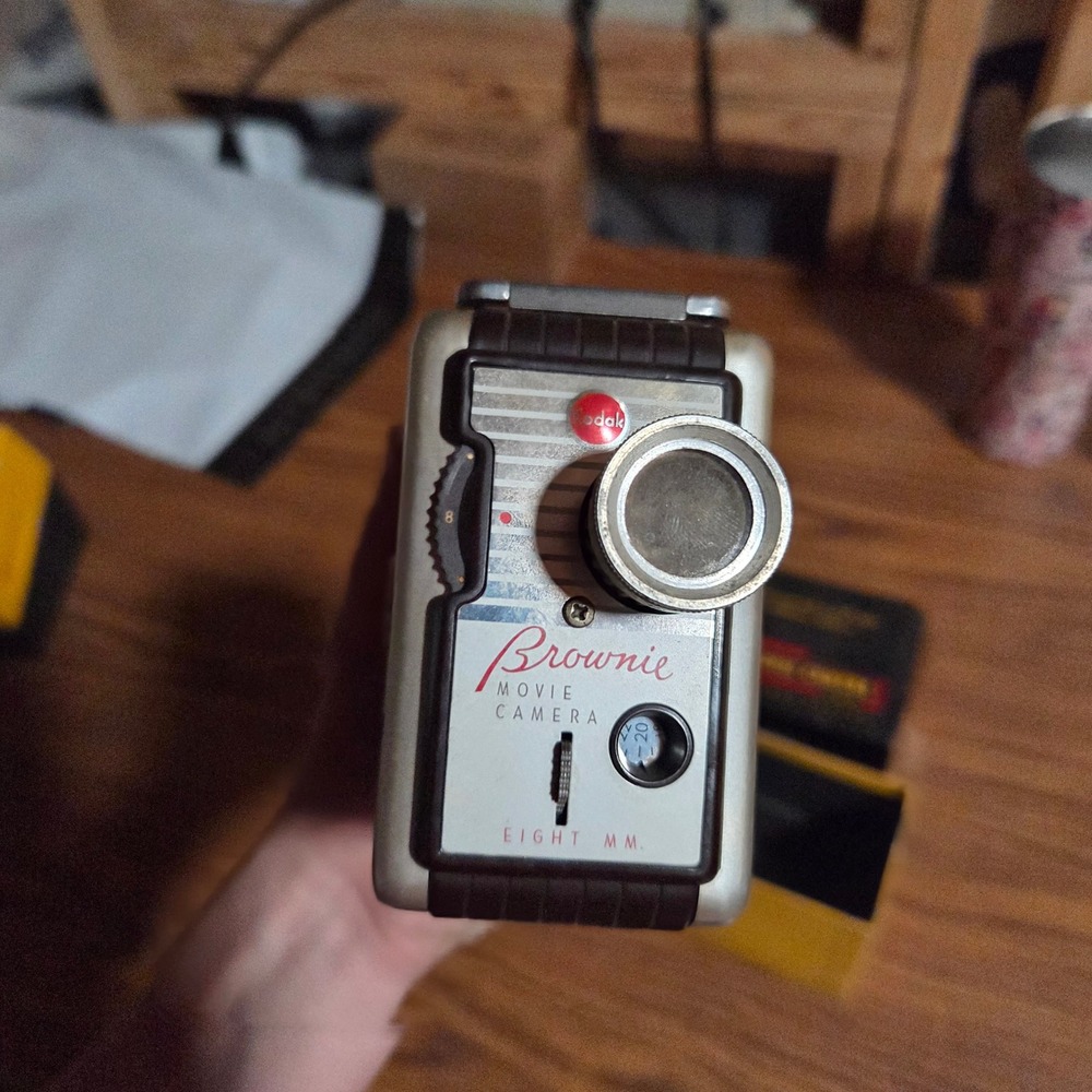 Vintage Kodak Brownie 8mm Movie Camera with Original Box Mid-Century Film Decor - Picture 6 of 7